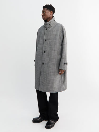mfpen - Client Coat-Grey Glen Check