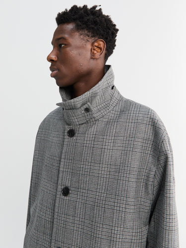 mfpen - Client Coat-Grey Glen Check