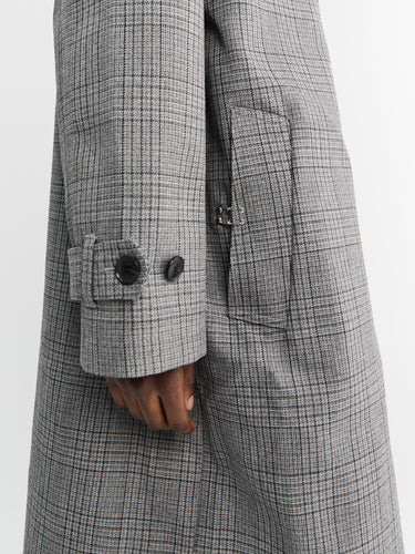 mfpen - Client Coat-Grey Glen Check
