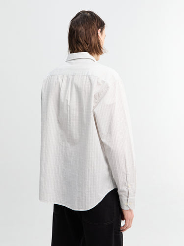 Mfpen - Generous Shirt in White Connection Check