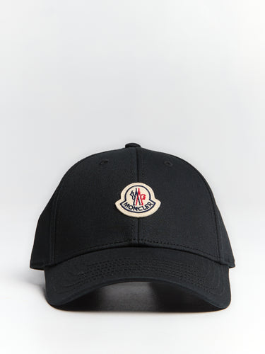 Moncler - Gabardine Baseball Cap in Black