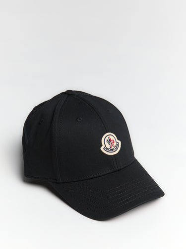 Moncler - Gabardine Baseball Cap in Black