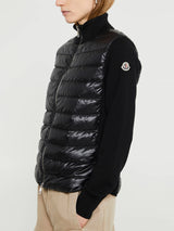 Moncler - Padded Wool Cardigan in Black