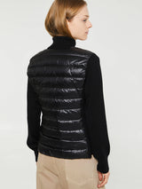 Moncler - Padded Wool Cardigan in Black