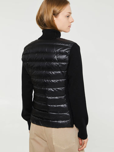 Moncler - Padded Wool Cardigan in Black