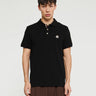 Moncler - Logo Patch Cotton Polo Shirt in Black