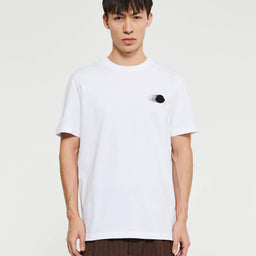 Moncler - Faded Logo Motif Cotton T-Shirt in White