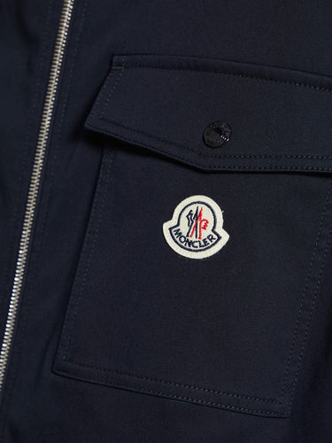 Moncler - Cotton Gabardine Zip-Up Shirt Jacket in Navy