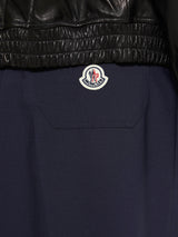 Moncler - Wool Blend Pleated Midi Skirt in Navy