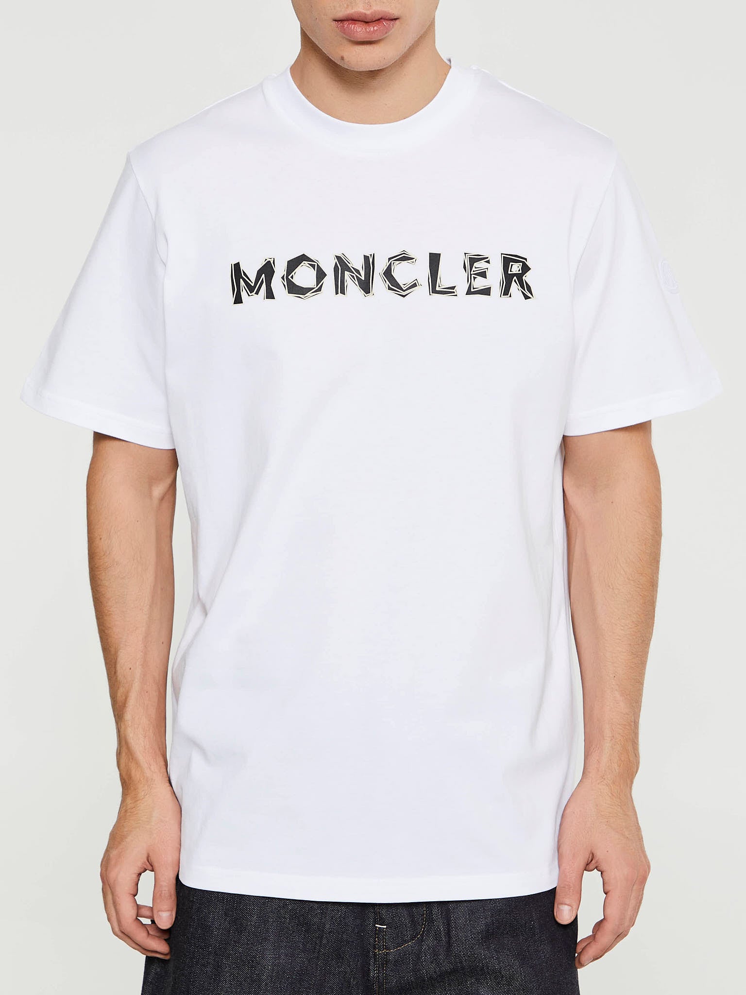 Moncler - Logo Printed T-Shirt in White