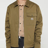 Moncler - Cotton Gabardine Zip-Up Shirt Jacket in Olive Green