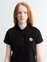 Moncler - Logo Cotton Piquet Polo Shirt in Black