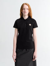 Moncler - Logo Cotton Piquet Polo Shirt in Black