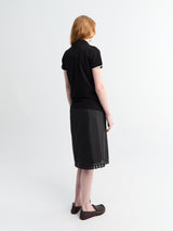 Moncler - Logo Cotton Piquet Polo Shirt in Black