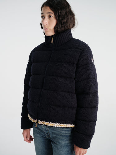 Moncler - Down Cardigan Jacket in Dark Blue