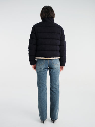 Moncler - Down Cardigan Jacket in Dark Blue