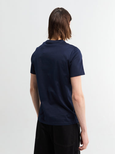 Moncler - Double Logo Patch Cotton T-Shirt in Navy