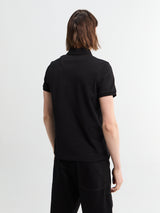 Moncler - Logo Patch Cotton Polo Shirt in Black