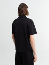 Moncler - Logo Cotton Piquet Polo Shirt in Black