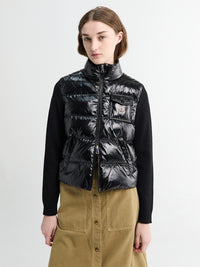 Moncler - Padded Zip-Up Wool Cardigan in Black