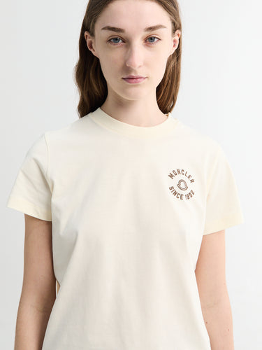 Moncler - Logo T-Shirt in Off-White