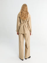 Moncler - Cotton Poplin Zip-Up Shirt Jacket in Beige