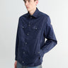 Moncler - Logo Patch Long Sleeve Shirt in Navy Blue