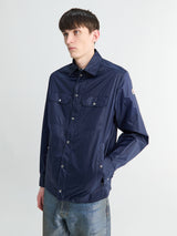 Moncler - Logo Patch Long Sleeve Shirt in Navy Blue