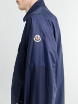 Moncler - Logo Patch Long Sleeve Shirt in Navy Blue