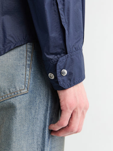 Moncler - Logo Patch Long Sleeve Shirt in Navy Blue