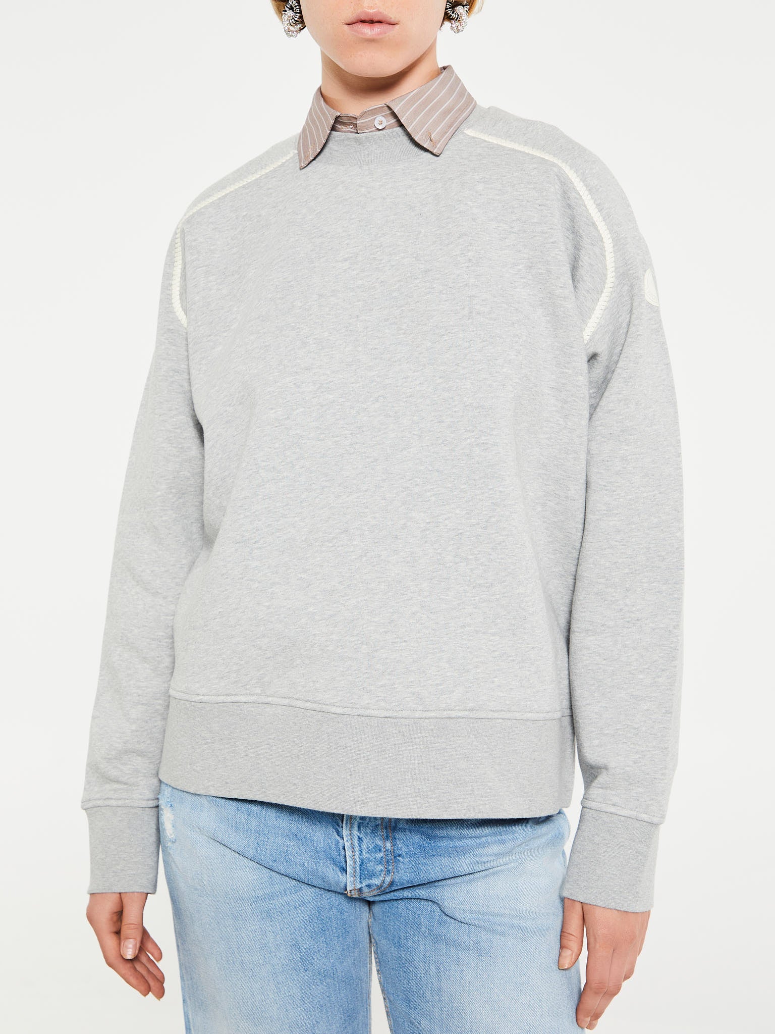 Moncler - Embroidered Sweatshirt in Grey