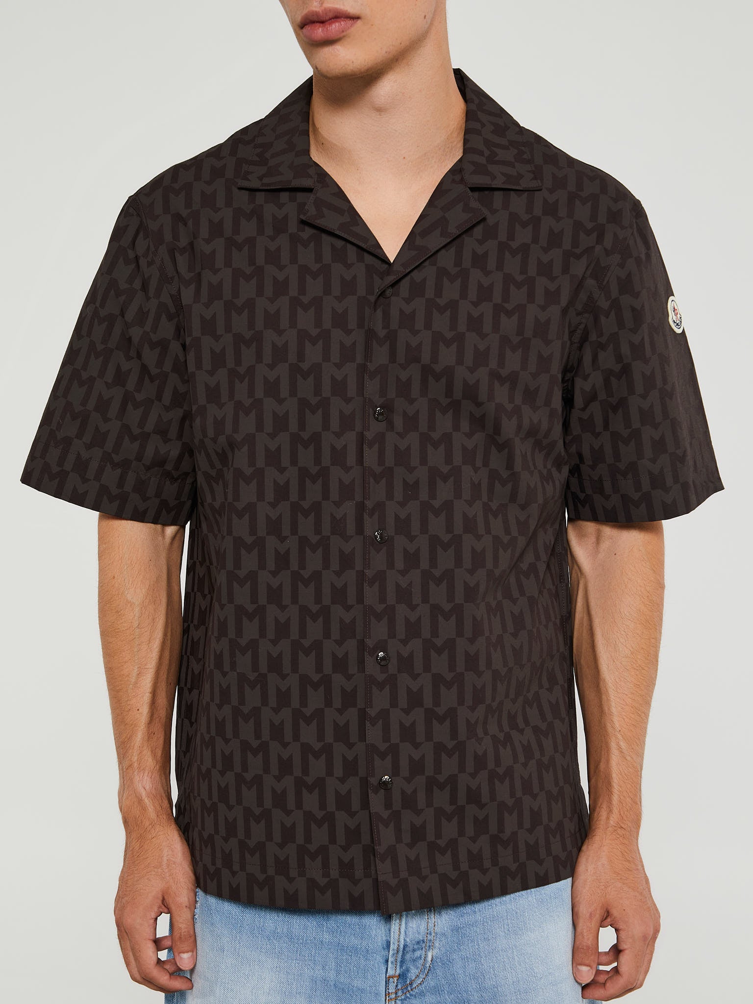 Moncler - Monogram Print Shirt in Brown