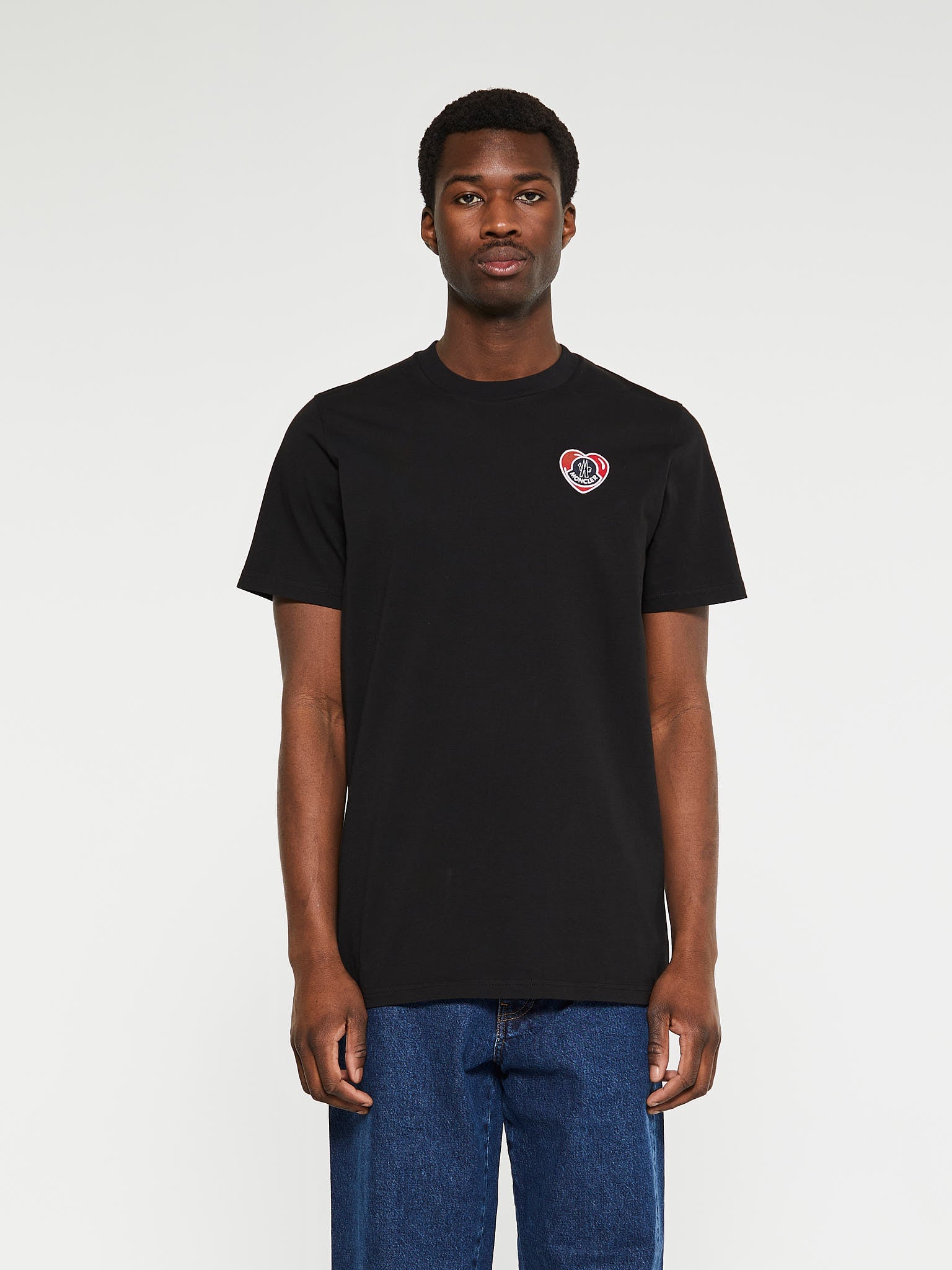 Moncler - Heart Logo T-Shirt in Black