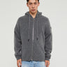 Moncler - Wool and Cashmere Zip-Up Hoodie in Dark Grey