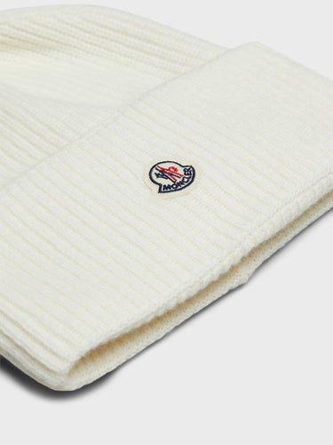 Moncler - Wool Beanie in White