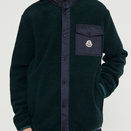 Moncler - Zip Up Cardigan in Green and Blue