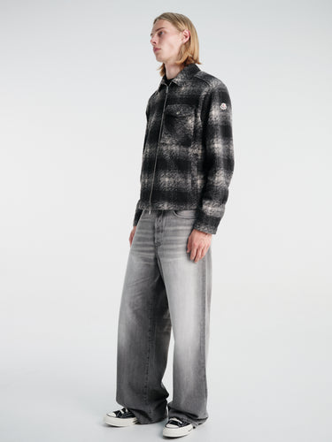 Moncler - Plaid Shirt Jakcet in Black