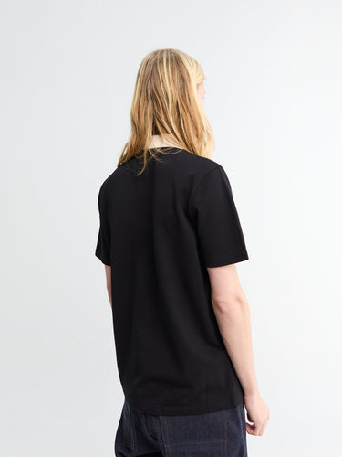 Moncler - Embroidered Polo Shirt In Black