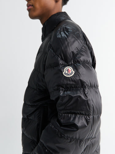 Selves Short Down Jacket in Black