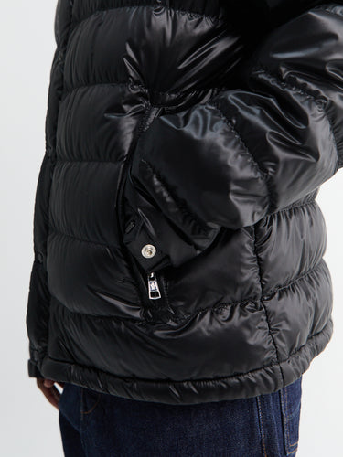 Selves Short Down Jacket in Black
