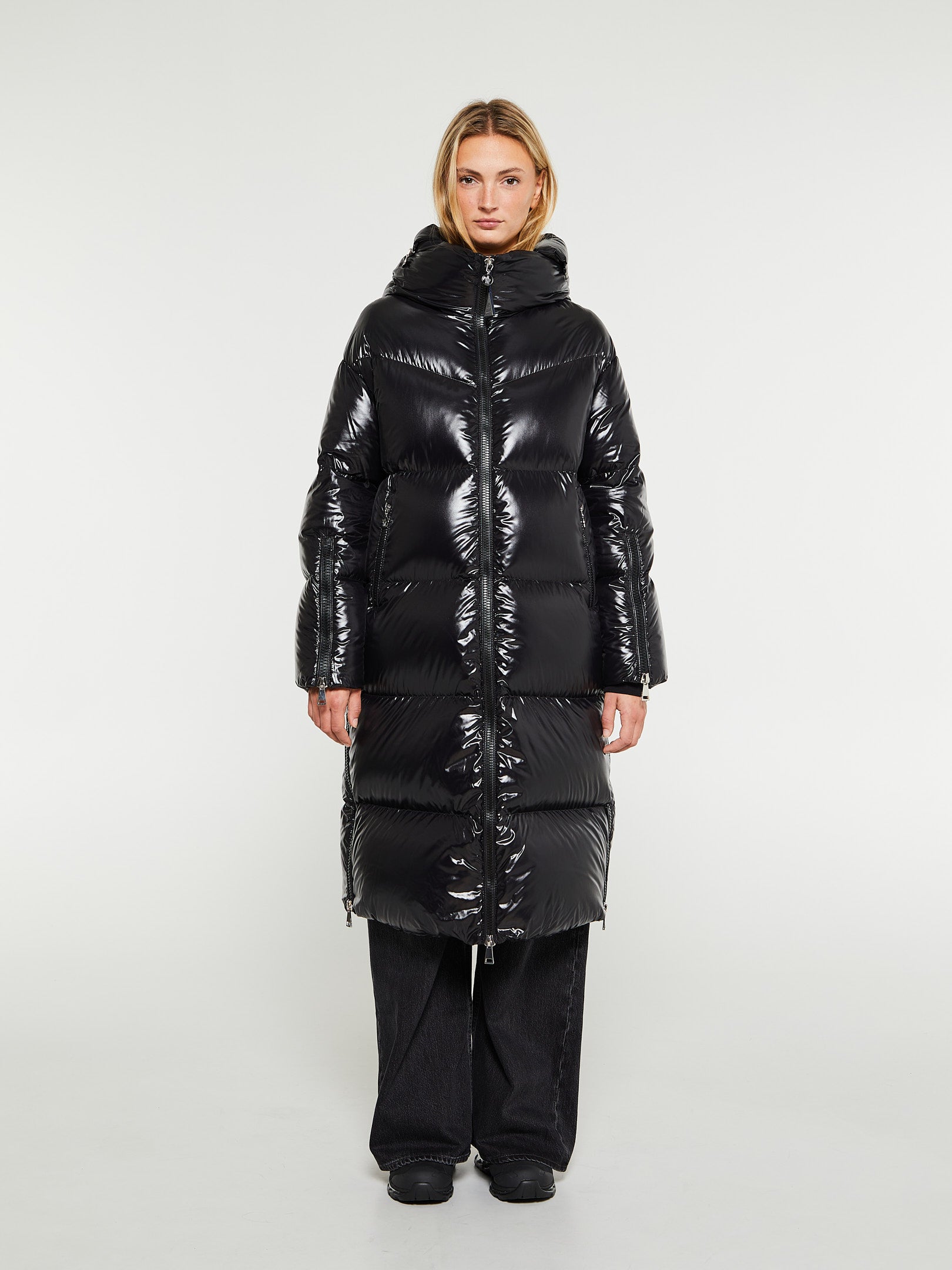 SaoJeYi-DG Women Fuzzy Fleece Stand Collar Full Zipper Coat Drawstring  Fashion Winter Warm Solid Jacket (Black,Small) at  Women's Coats Shop