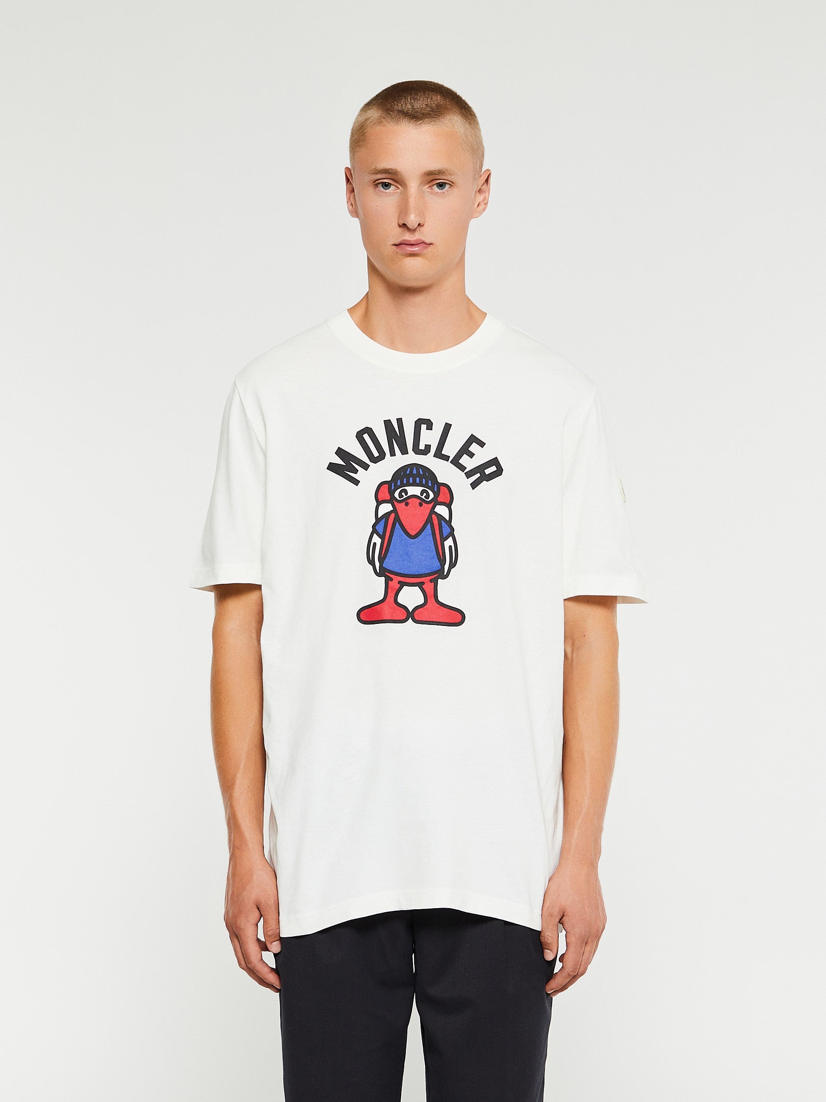 Moncler - Short Sleeved Print T-Shirt in White