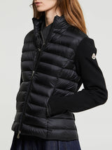 Moncler - Padded Wool Zip-Up Cardigan in Black