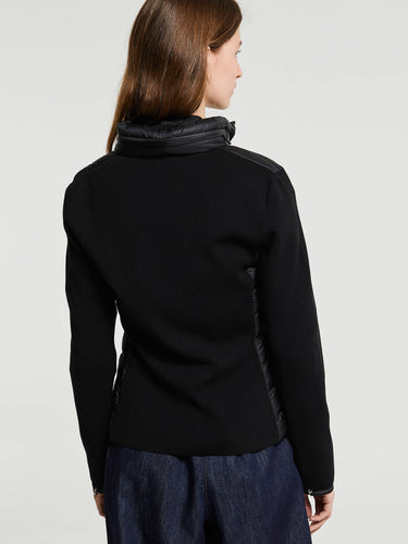 Moncler - Padded Wool Zip-Up Cardigan in Black