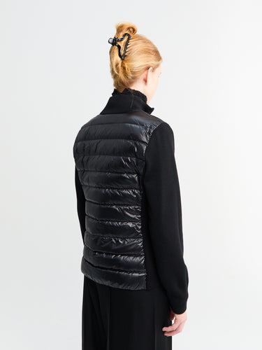Moncler - Padded Wool Cardigan in Black