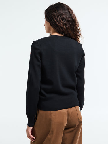 Moncler - 9B51000 Cardigan Tricot in Black