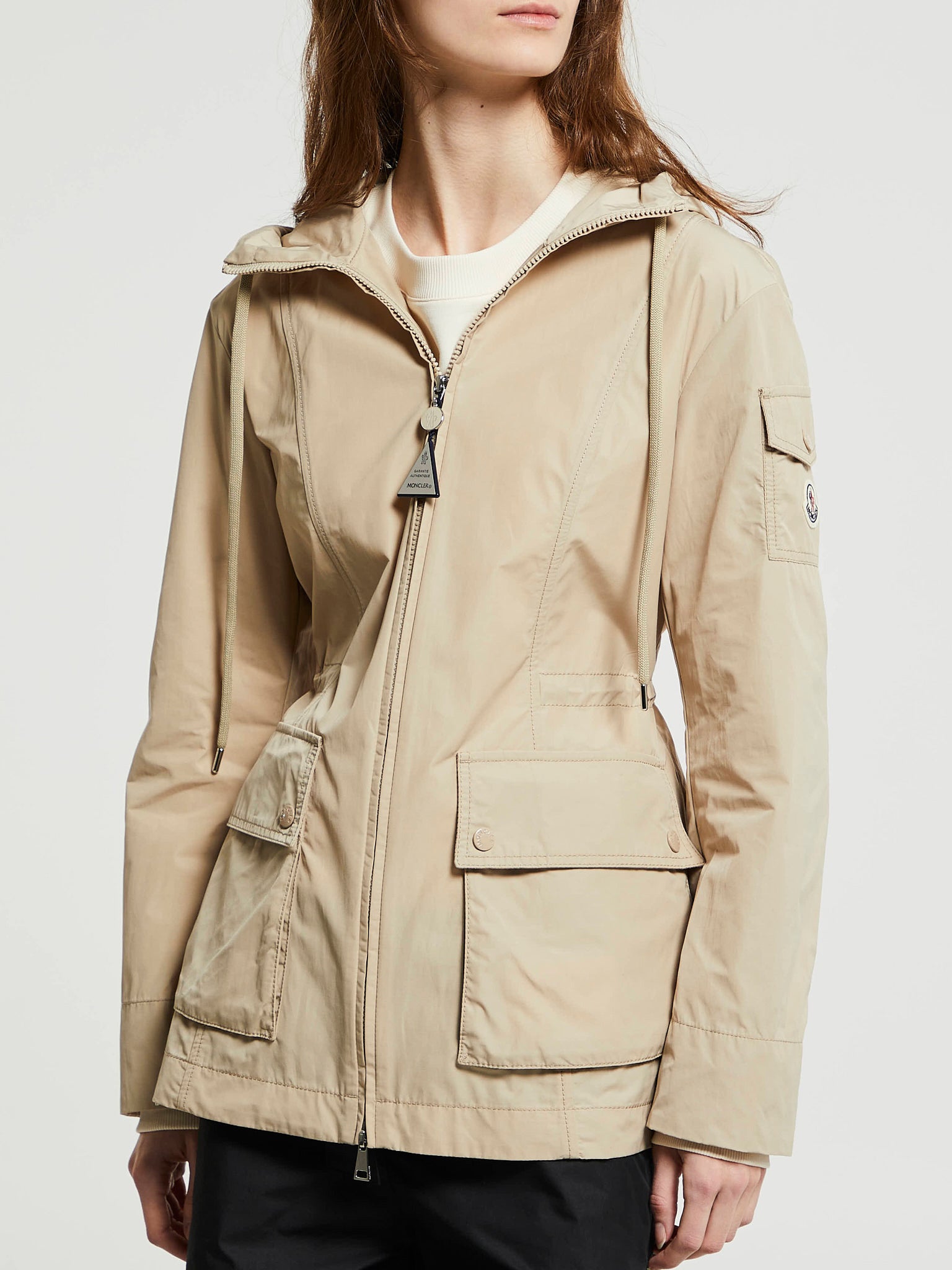 Moncler - Leandro Short Parka in Beige