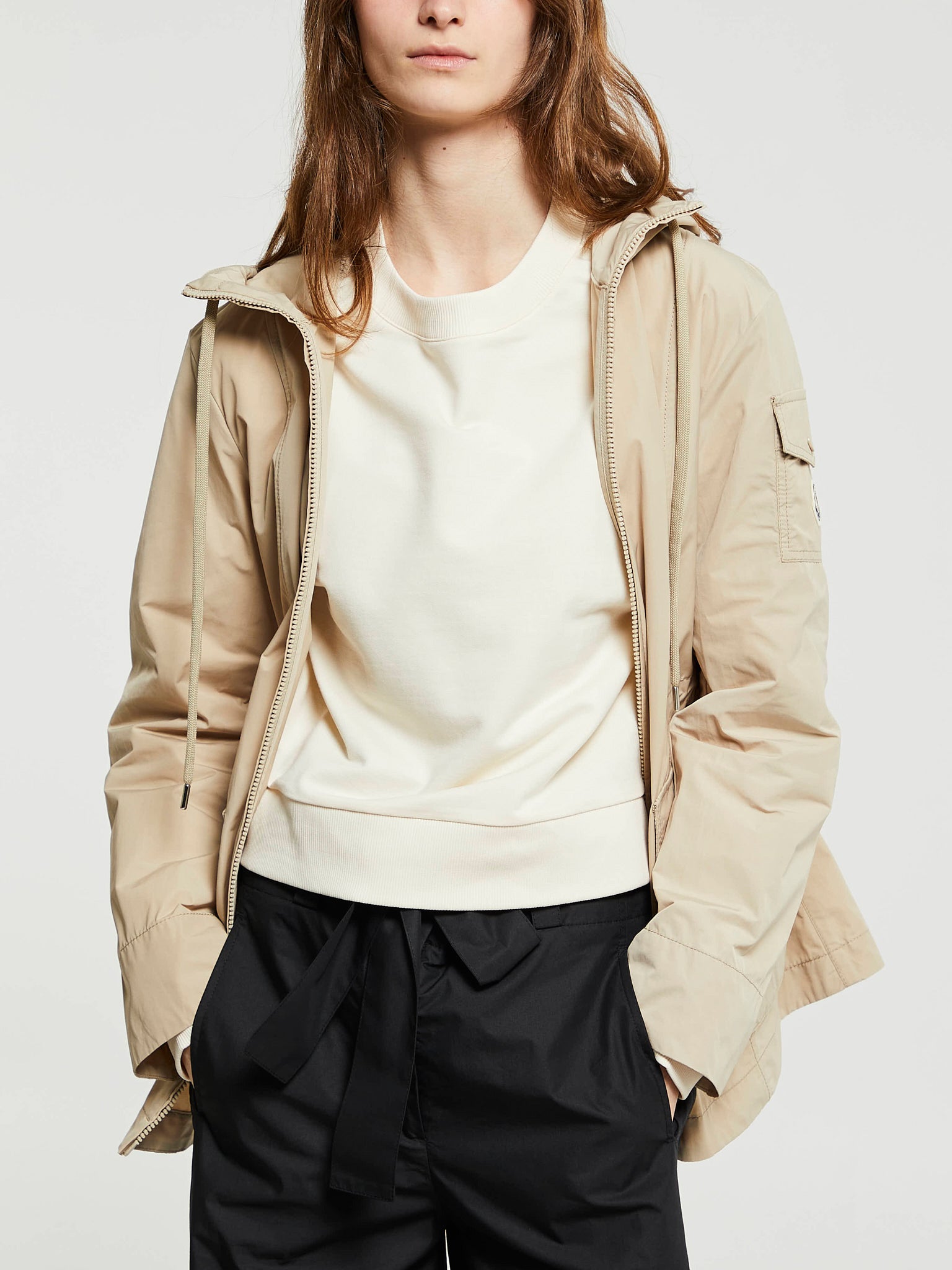 Moncler - Leandro Short Parka in Beige