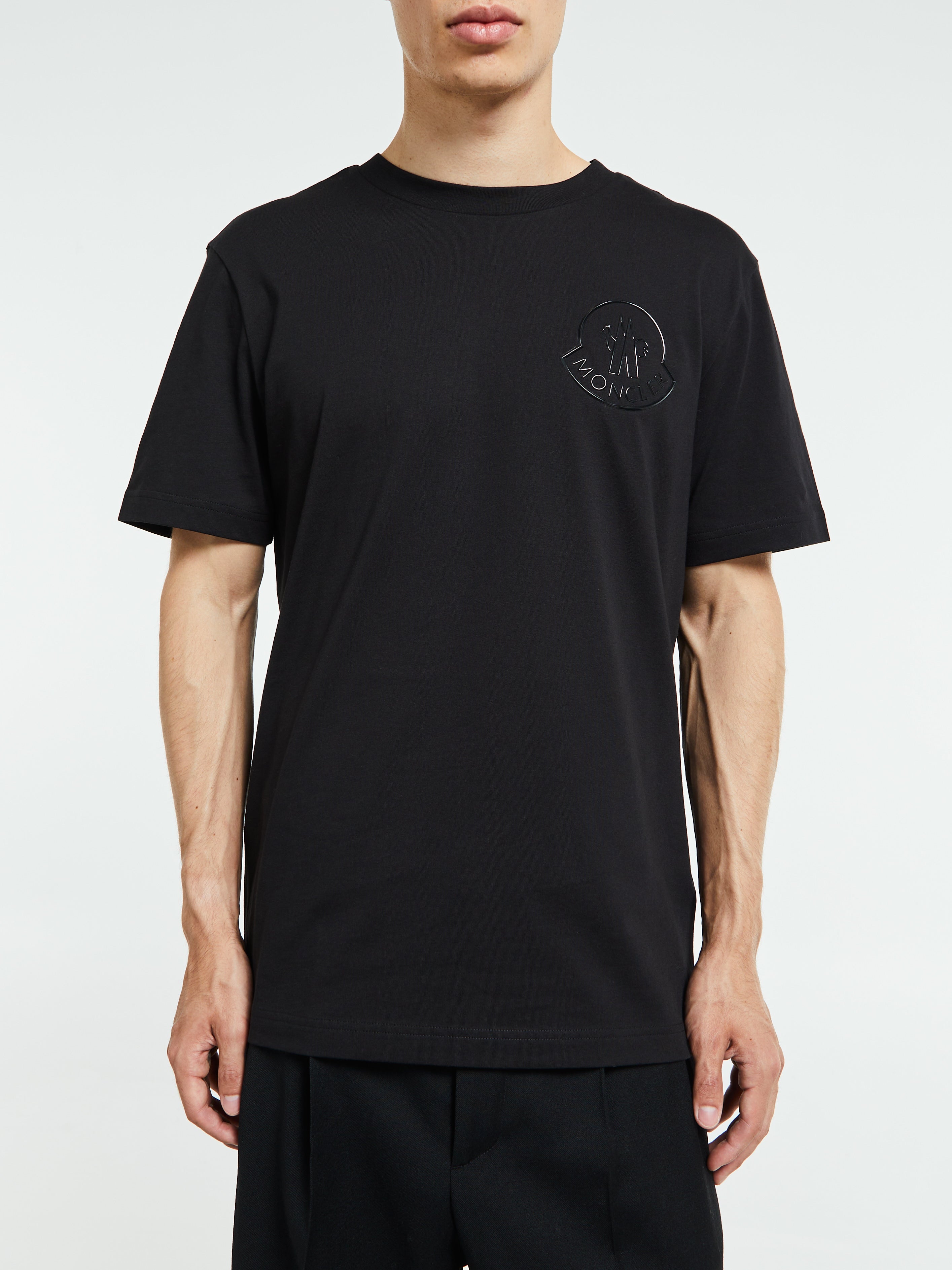 Moncler - Three-Dimensional Logo Cotton T-Shirt in Black