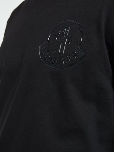 Moncler - Three-Dimensional Logo Cotton T-Shirt in Black
